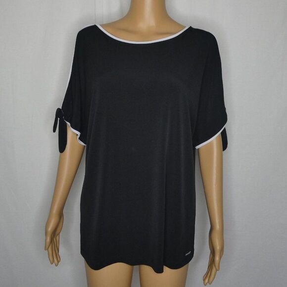 Ivanka Trump Cold Shoulder Tie Split Sleeve Blouse - Picture 1 of 12